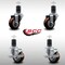 Service Caster 3'' SS Maroon Poly Wheel Swivel 1-5/8'' Expanding Stem Caster Set 2 Brakes, 4PK SCC-SSEX20S314-PPUB-MRN-2-TLB-2-158 - alternate 2